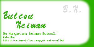 bulcsu neiman business card